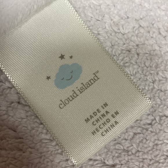 Cloud Island Panda Bear Security Blanket Baby Lovey Gray White Multicolor Knots - Picture 6 of 7